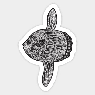 Ocean Sunfish or Mola - cool and cute fish design - light colors Sticker